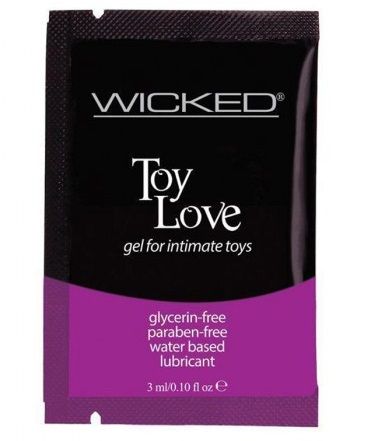 Лубрикант на водной основе для использования с игрушками WICKED Toy Love - 3 мл. - Wicked - купить с доставкой в Иркутске