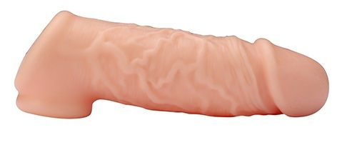 Телесная насадка EXTENDER WITH BALL STRAP 5.5 - 14 см. - Dream Toys - в Иркутске купить с доставкой