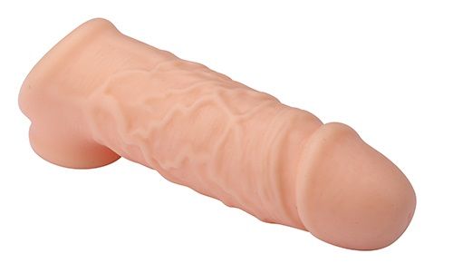 Телесная насадка EXTENDER WITH BALL STRAP 5.5 - 14 см. - Dream Toys - в Иркутске купить с доставкой