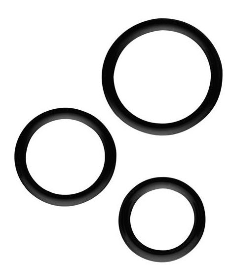 Набор из 3 эрекционных колец SILICONE COCKRINGS - Dream Toys - в Иркутске купить с доставкой
