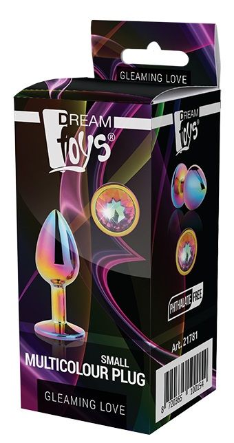 Голографическая анальная втулка с радужным кристаллом - 7,1 см. - Dream Toys - купить с доставкой в Иркутске