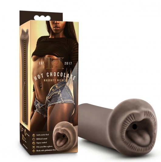 Коричневый мастурбатор-ротик Naughty Nicole - Blush Novelties - в Иркутске купить с доставкой