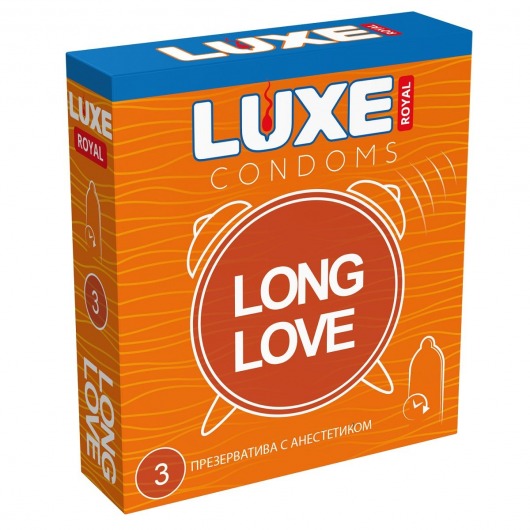 Презервативы с продлевающим эффектом LUXE Royal Long Love - 3 шт. - Luxe - купить с доставкой в Иркутске