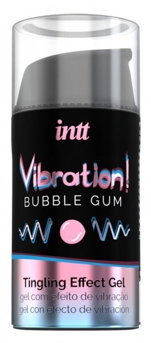 Жидкий интимный гель с эффектом вибрации Vibration! Bubble Gum - 15 мл. - INTT - купить с доставкой в Иркутске