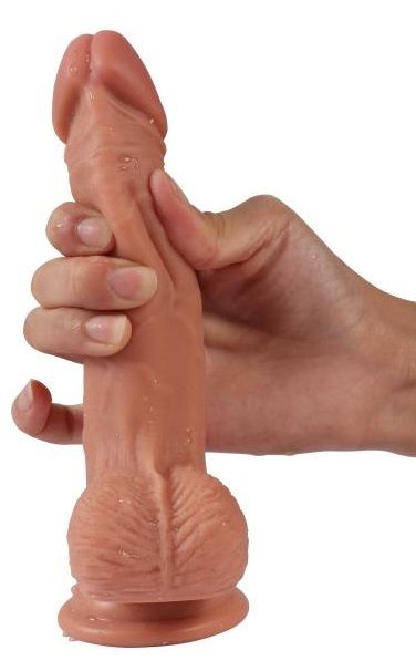 Телесный реалистичный фаллоимитатор REAL с трусиками для страпона - 19,5 см. - Real - купить с доставкой в Иркутске