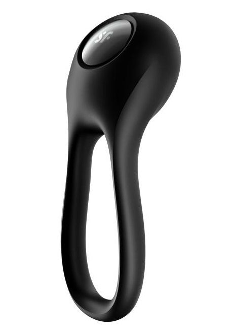 Черное эрекционное виброкольцо Majestic Duo - Satisfyer - в Иркутске купить с доставкой