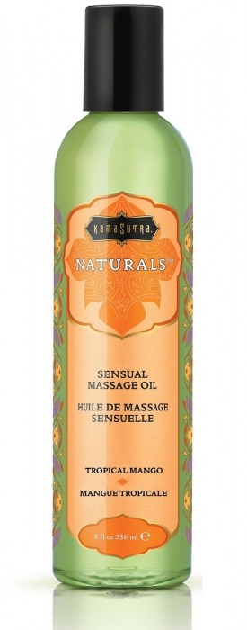 Массажное масло Naturals Tropical Mango с ароматом манго - 236 мл. - Kama Sutra - купить с доставкой в Иркутске