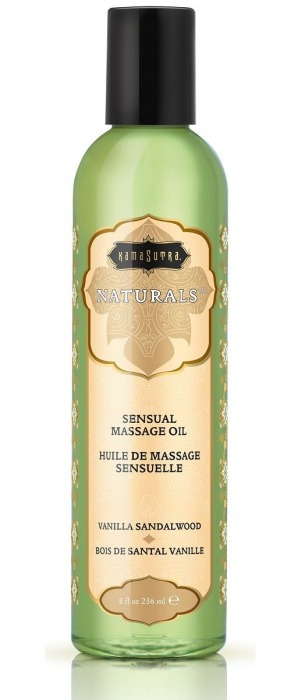 Массажное масло Naturals Vanilla Sandalwood с ароматом ванили и сандала - 236 мл. - Kama Sutra - купить с доставкой в Иркутске
