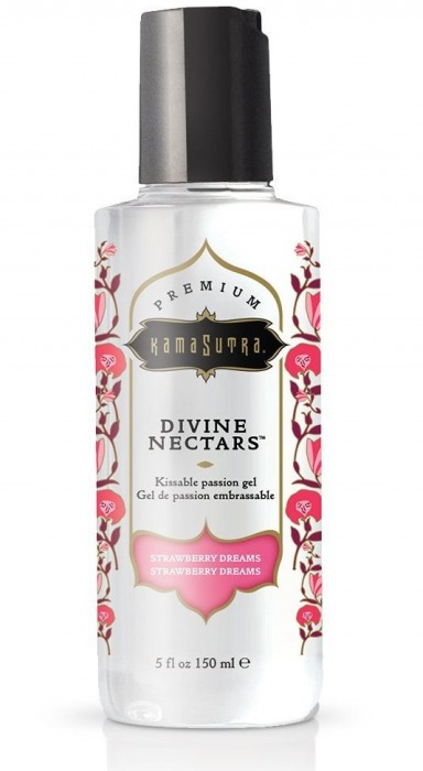 Гель-лубрикант на водной основе Divine Nectars Strawberry Dream с ароматом клубники - 150 мл. - Kama Sutra - купить с доставкой в Иркутске