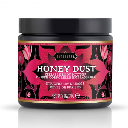 Пудра для тела Honey Dust Body Powder с ароматом клубники - 170 гр. - Kama Sutra - купить с доставкой в Иркутске