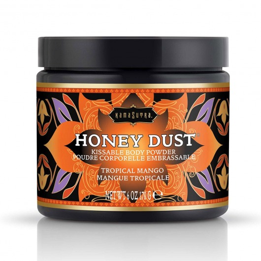 Пудра для тела Honey Dust Body Powder с ароматом манго - 170 гр. - Kama Sutra - купить с доставкой в Иркутске