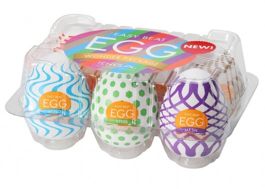 Набор из 6 мастурбаторов Tenga EGG IV с различным рельефом - Tenga - в Иркутске купить с доставкой