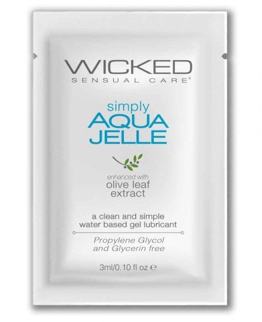 Гель-лубрикант Simply Aqua Jelle - 3 мл. - Wicked - купить с доставкой в Иркутске