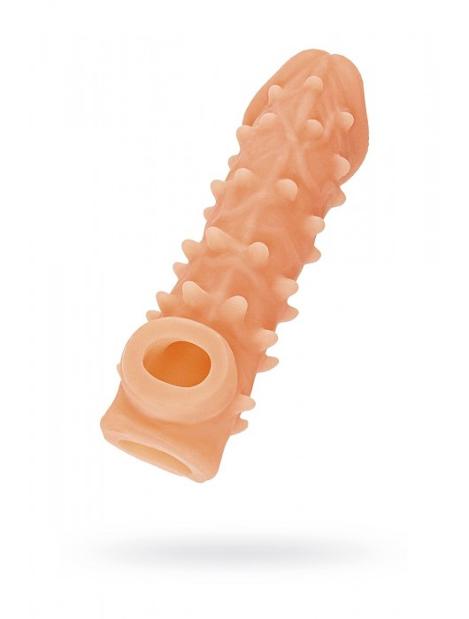 Телесная закрытая насадка с пупырышками Cock Sleeve Size S - 13,8 см. - KOKOS - в Иркутске купить с доставкой