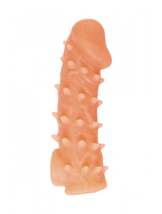 Телесная закрытая насадка с пупырышками Cock Sleeve Size S - 13,8 см. - KOKOS - в Иркутске купить с доставкой