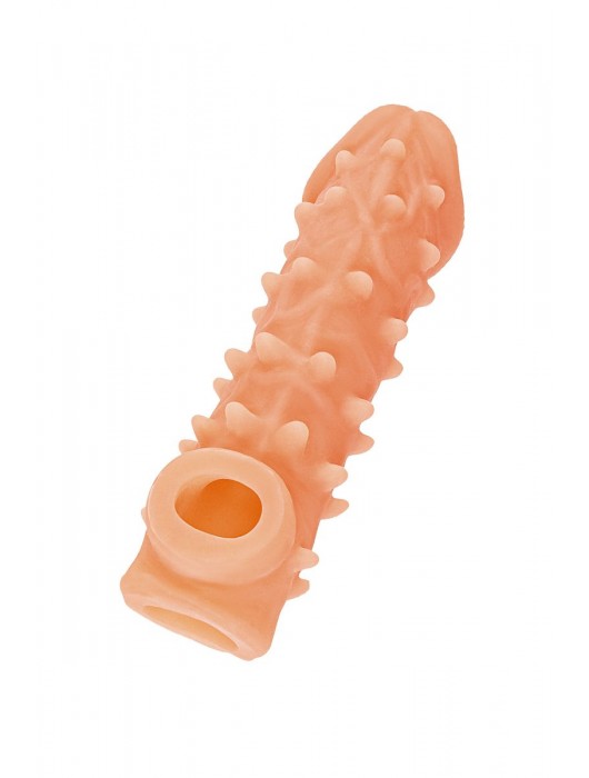 Телесная закрытая насадка с пупырышками Cock Sleeve Size S - 13,8 см. - KOKOS - в Иркутске купить с доставкой