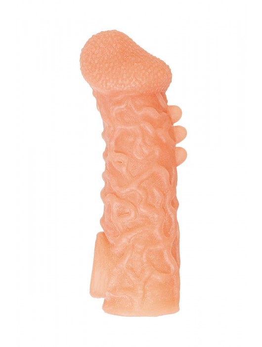 Телесная закрытая насадка с шершавой головкой Cock Sleeve Size S - 13,8 см. - KOKOS - в Иркутске купить с доставкой