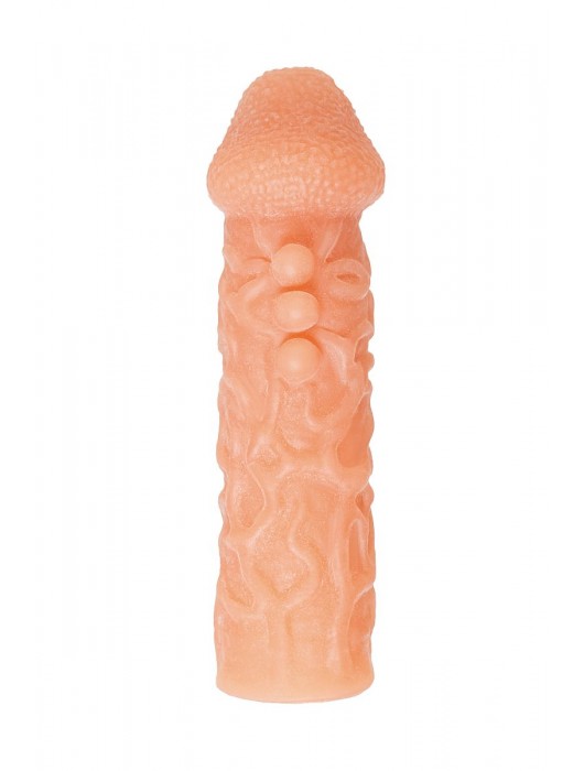 Телесная закрытая насадка с шершавой головкой Cock Sleeve Size S - 13,8 см. - KOKOS - в Иркутске купить с доставкой