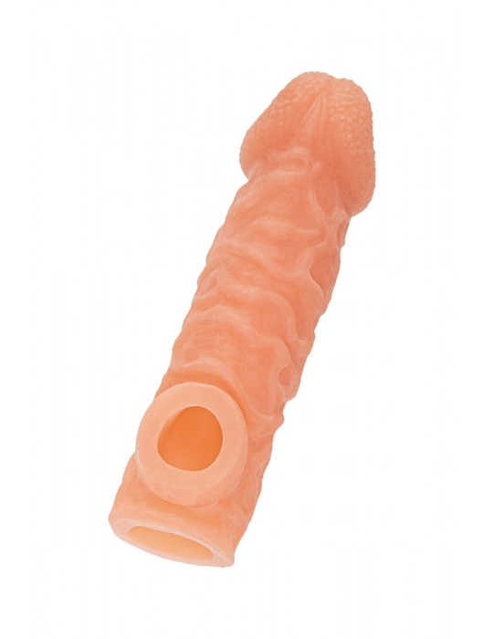 Телесная закрытая насадка с шершавой головкой Cock Sleeve Size S - 13,8 см. - KOKOS - в Иркутске купить с доставкой