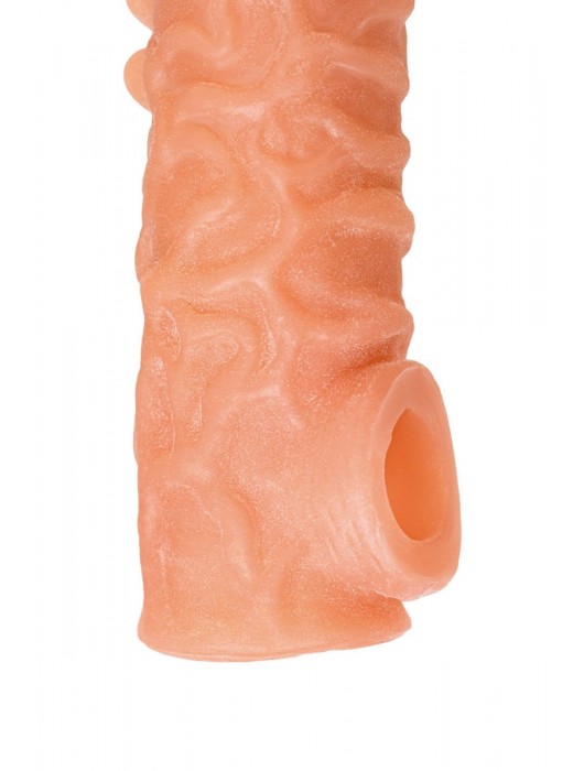 Телесная закрытая насадка с шершавой головкой Cock Sleeve Size S - 13,8 см. - KOKOS - в Иркутске купить с доставкой