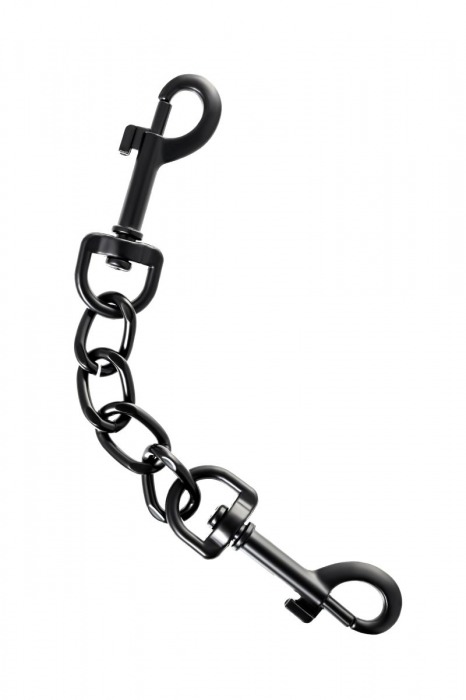 Узкие черные наручники на сцепке - ToyFa - купить с доставкой в Иркутске