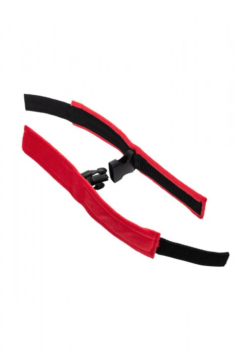 Красно-черные велюровые оковы Anonymo - ToyFa - купить с доставкой в Иркутске