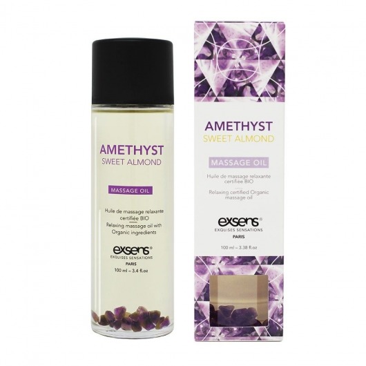 Органическое массажное масло AMETHYST SWEET ALMOND - 100 мл. - Exsens - купить с доставкой в Иркутске