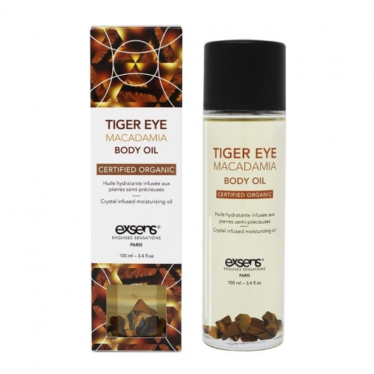 Органическое массажное масло TIGER EYE MACADAMIA - 100 мл. - Exsens - купить с доставкой в Иркутске