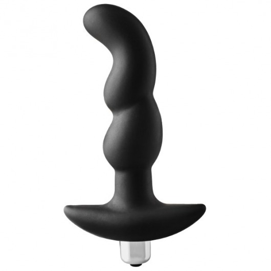 Черная вибропробка для простаты FantASStic Vibrating Prostate Plug - 14,5 см. - Dream Toys - в Иркутске купить с доставкой