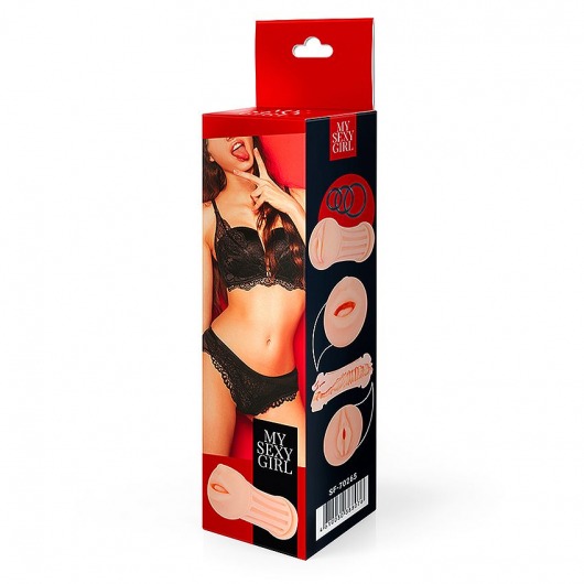 Двусторонний мастурбатор - ротик и вагина - Bior toys - в Иркутске купить с доставкой