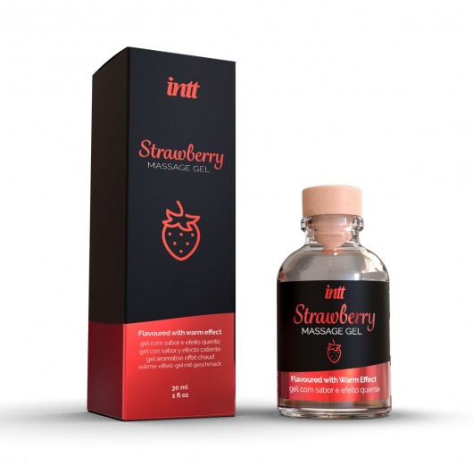 Массажный гель с ароматом клубники Strawberry - 30 мл. - INTT - купить с доставкой в Иркутске