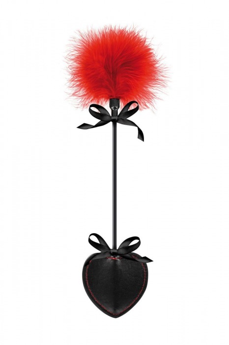 Стек с пуховкой Sweet Caress Feather Whip - 44 см. - Sweet Caress - купить с доставкой в Иркутске
