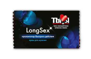 Пролонгирующий крем LongSex в одноразовой упаковке - 1,5 гр. - Биоритм - купить с доставкой в Иркутске