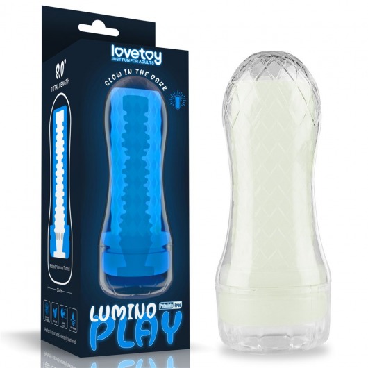 Светящийся в темноте мастурбатор Lumino Play Masturbator Ribbed - Lovetoy - в Иркутске купить с доставкой