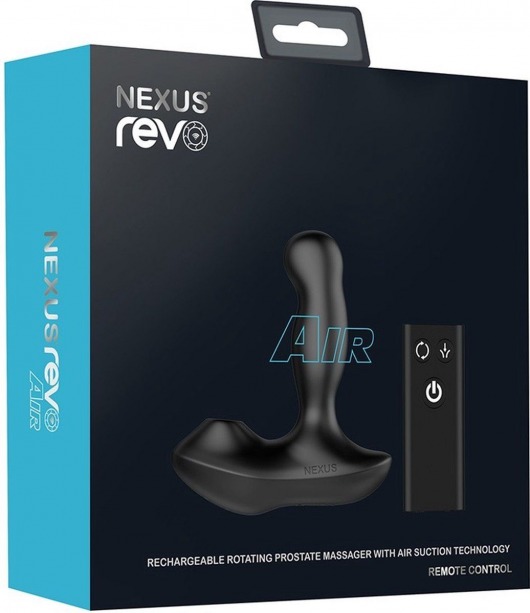 Черный вибратор-ротатор для стимуляции простаты Nexus Revo Air - Nexus Range - в Иркутске купить с доставкой