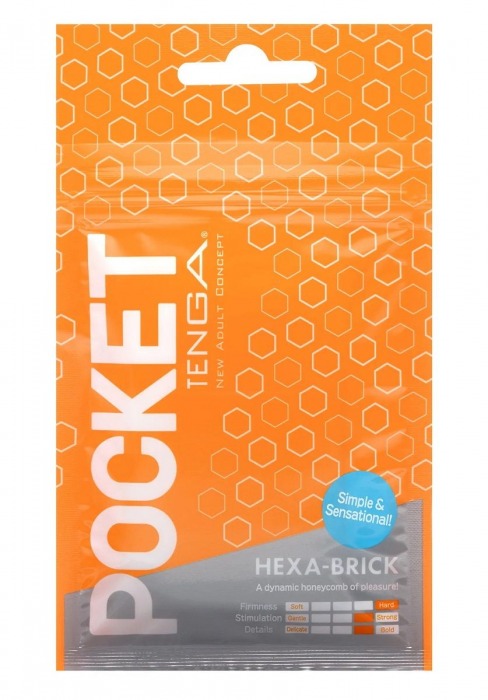 Карманный мастурбатор HEXA-BRICK - Tenga - в Иркутске купить с доставкой