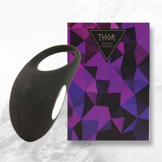 Черное эрекционное виброкольцо Thor Cockring - FeelzToys - в Иркутске купить с доставкой