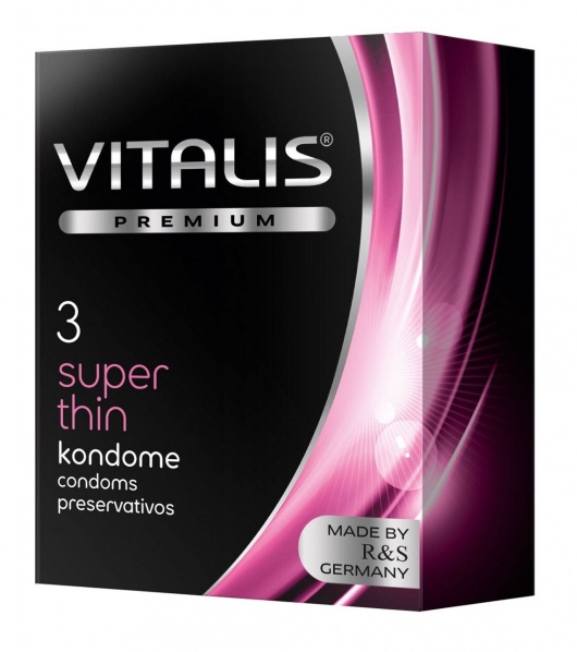 Ультратонкие презервативы VITALIS PREMIUM super thin - 3 шт. - Vitalis - купить с доставкой в Иркутске