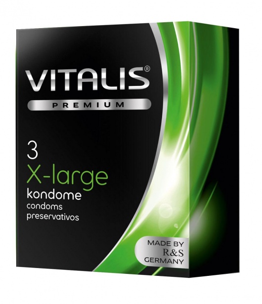 Презервативы увеличенного размера VITALIS PREMIUM x-large - 3 шт. - Vitalis - купить с доставкой в Иркутске