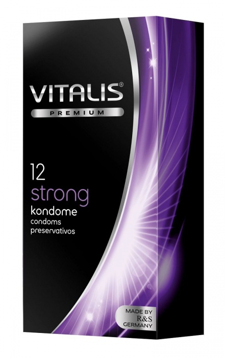 Презервативы с утолщённой стенкой VITALIS PREMIUM strong - 12 шт. - Vitalis - купить с доставкой в Иркутске