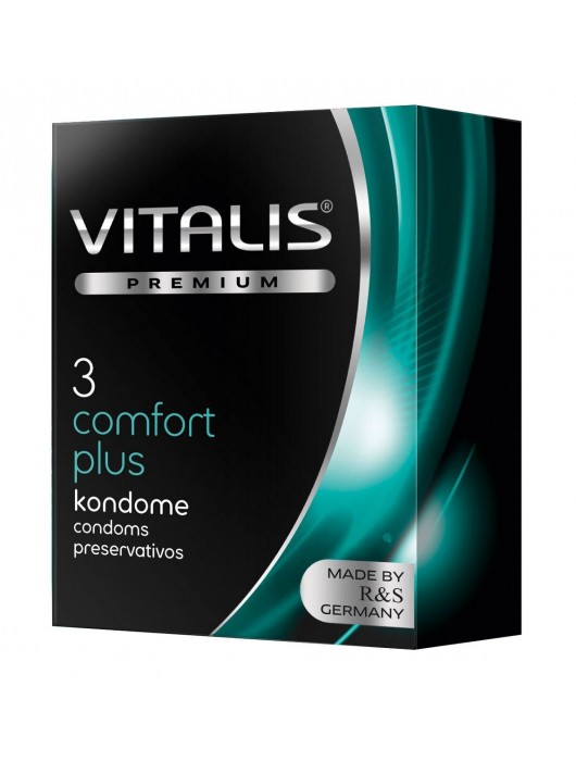 Контурные презервативы VITALIS PREMIUM comfort plus - 3 шт. - Vitalis - купить с доставкой в Иркутске