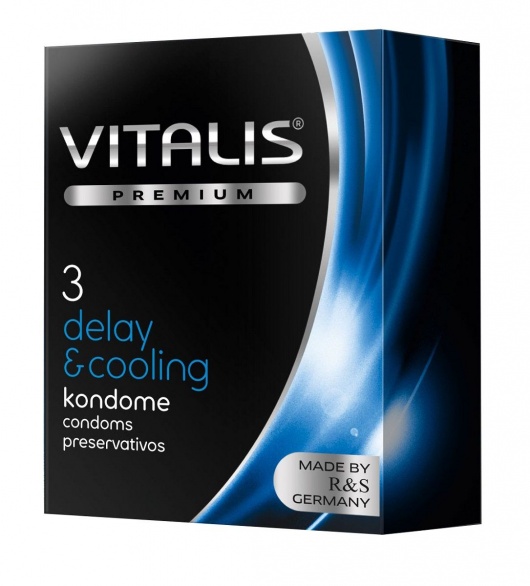 Презервативы VITALIS PREMIUM delay   cooling с охлаждающим эффектом - 3 шт. - Vitalis - купить с доставкой в Иркутске