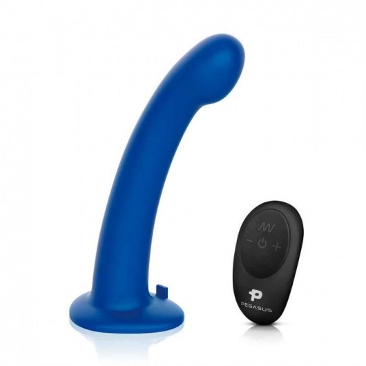 Синяя насадка Remote Control P-Spot G-Spot с черными трусиками - 20 см. - Pegasus - купить с доставкой в Иркутске