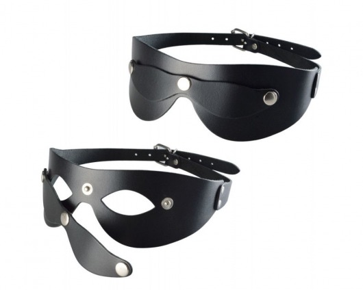 Черная кожаная маска  Новичок - Sitabella - купить с доставкой в Иркутске