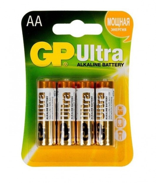 Батарейки алкалиновые GP Ultra Alkaline AA/LR6 - 4 шт. - Элементы питания - купить с доставкой в Иркутске