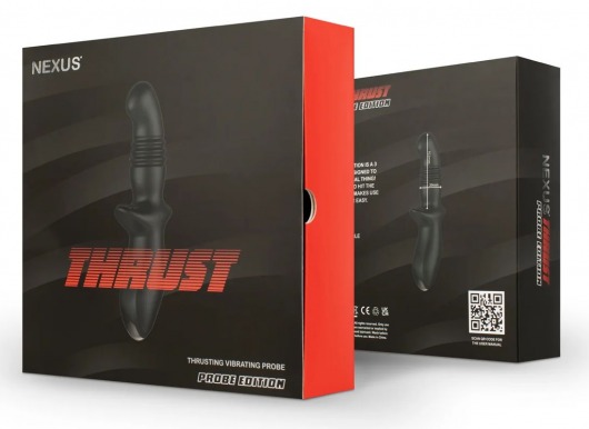 Черный вибромассажер простаты Nexus Thrust с возвратно-поступательными движениями - Nexus Range - в Иркутске купить с доставкой