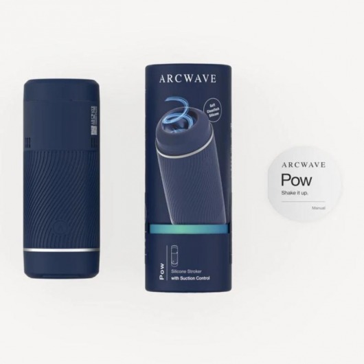 Синий мастурбатор с контролем всасывания Arcwave Pow Stroker - Arcwave - в Иркутске купить с доставкой