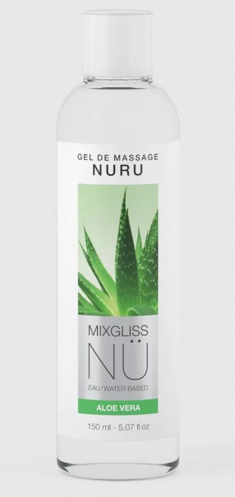 Массажный гель на водной основе Mixgliss NU Aloe Vera - 150 мл. - Strap-on-me - купить с доставкой в Иркутске