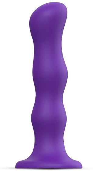 Фиолетовая насадка Strap-On-Me Dildo Geisha Balls size M - Strap-on-me - купить с доставкой в Иркутске