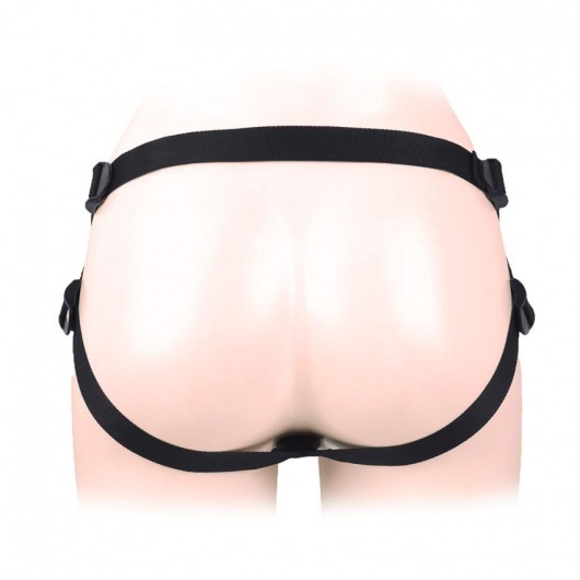 Черный пояс-трусики в комплекте с коннектором и насадкой - Notabu - купить с доставкой в Иркутске